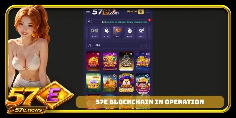 57E blockchain in operation