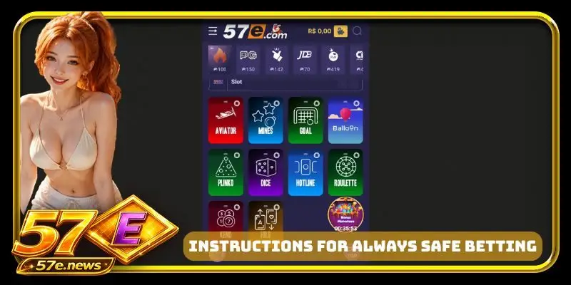 Instructions for always safe betting