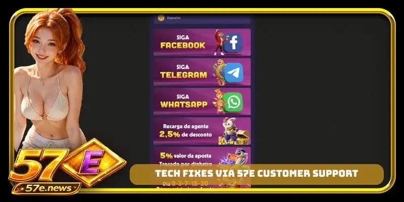 Tech fixes via 57E customer support